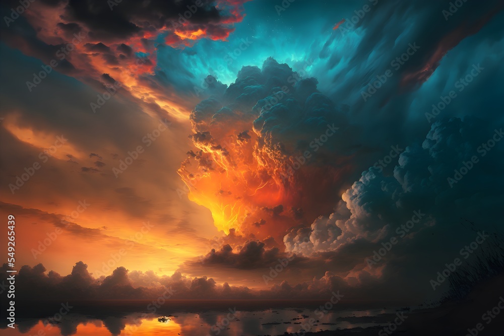 A dramatic overcast sky. Suitable for scenes of alien invasion, hell, apocalypse etc. A dramatic overcast sky. Suitable for scenes of alien invasion, hell, apocalypse etc.