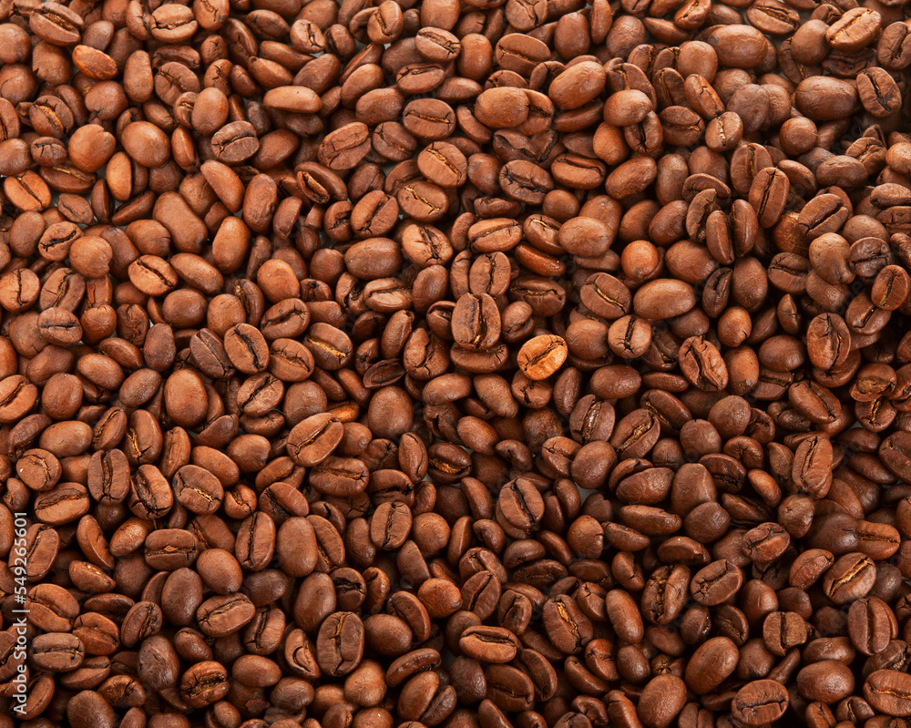 Cereal coffee in bulk on a black background. Cereal coffee in bulk on a black background.