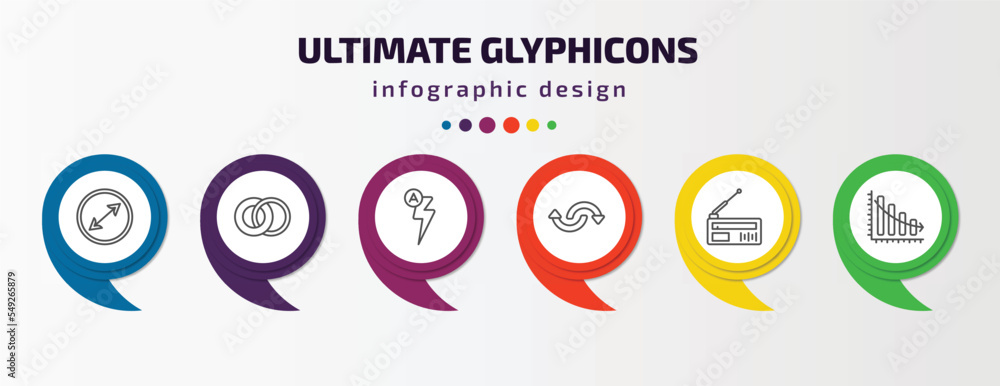 ultimate glyphicons infographic template with icons and 6 step or option. ultimate glyphicons icons such as circle sizes, two circles, automatic flash, reload circular arrow, old radio with antenna, ultimate glyphicons infographic template with icons and 6 step or option. ultimate glyphicons icons such as circle sizes, two circles, automatic flash, reload circular arrow, old radio with antenna,