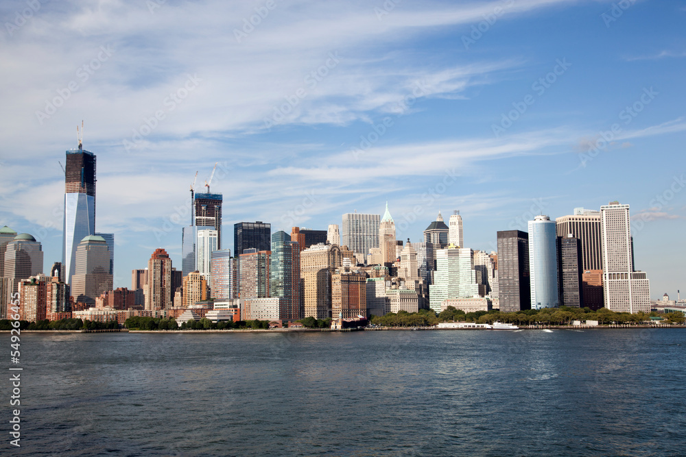 Lower Manhattan Skyline And Hudson River