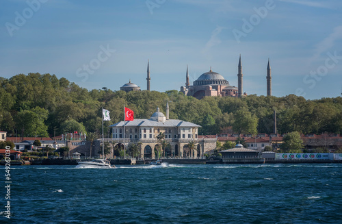 Gala-ta Tower, istanbul, turkey. Istanbul Bosphorus panoramic photo. Istanbul landscape beautiful sunset with clouds  . Best tourist destination Turkey. Travel and business concept.