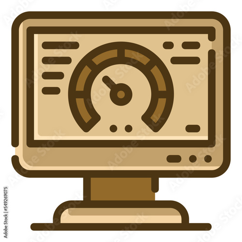 speed test two tone icon
