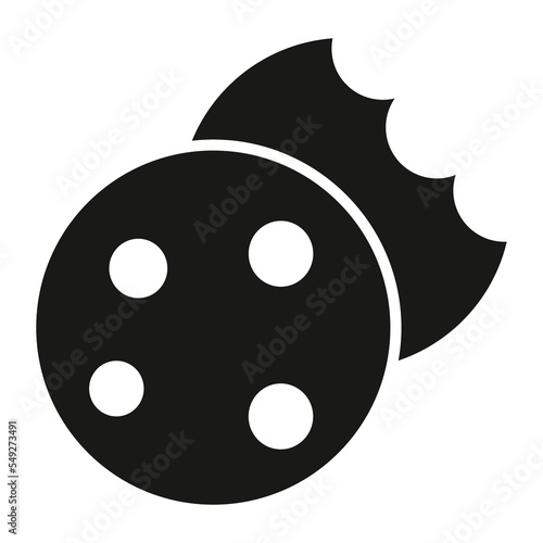cookies vector glyph icon isolated on white background
