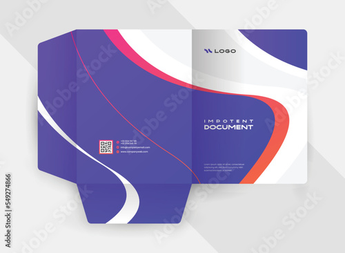 Modern presentation folder template design 
