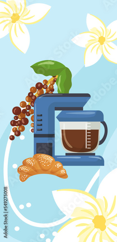 Vector odern poster card coffee backgrounds. Hipster templates for flyers, ba...