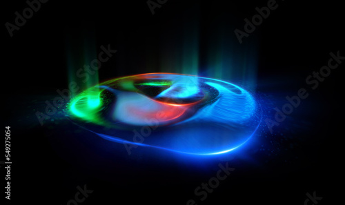 Glow swirl light effect. Circular lens flare. Abstract rotational lines. Power energy element. Luminous sci-fi. Shining neon lights. Magic arena. Swirl trail effect. Glint scene. Dynamic ellipse.