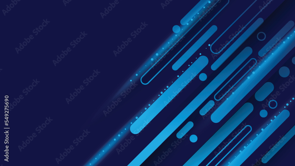 Blue line geometric abstract banner. Vector template background Blue line geometric abstract banner. Vector template background