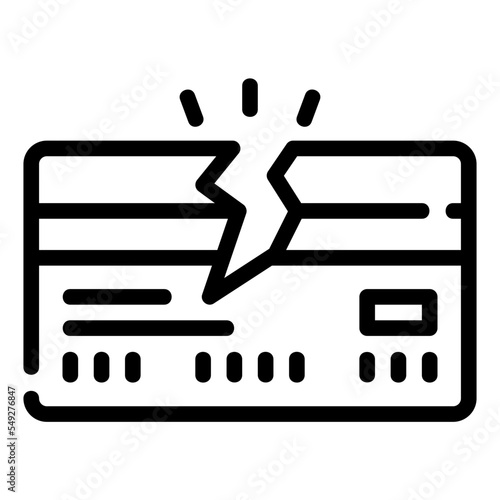 credit card line icon