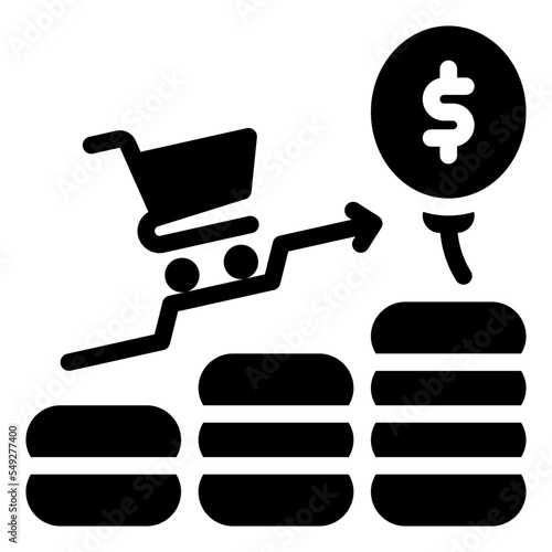 inflation glyph icon