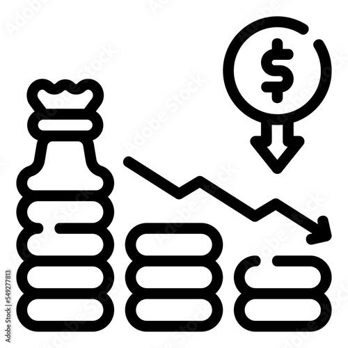 recession line icon