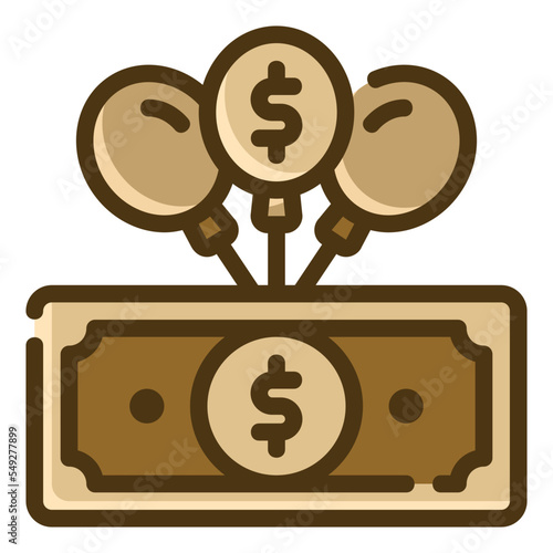 depreciation two tone icon