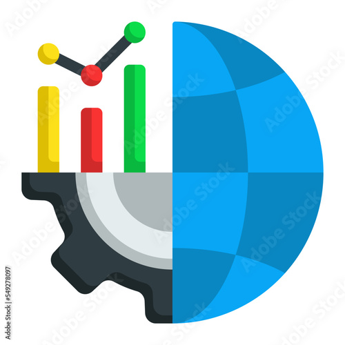 gdp flat icon photo