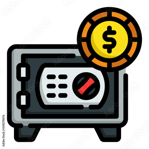 safebox line color icon