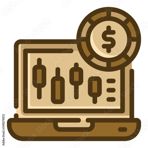 market analysis two tone icon