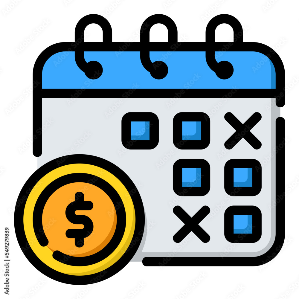 calendar line color icon calendar line color icon