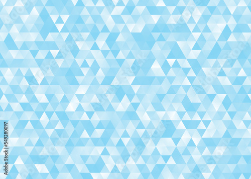 Blue abstract triangle seamless pattern background. Mosaic geometric hipster triangular background. Vector Illustration