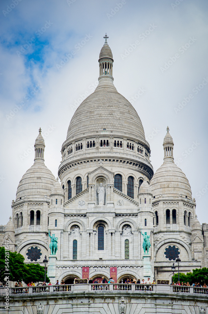 The Basilica of Sacré Coeur de Montmartre in Paris, France.