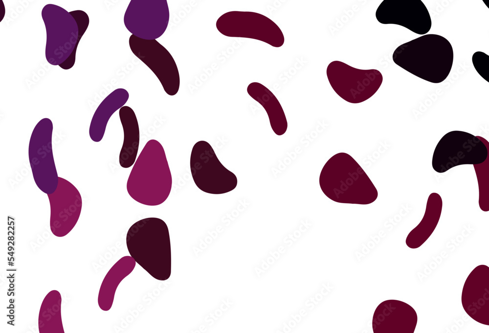 Light Pink vector pattern with chaotic shapes. Light Pink vector pattern with chaotic shapes.
