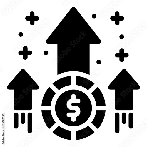 profit glyph icon