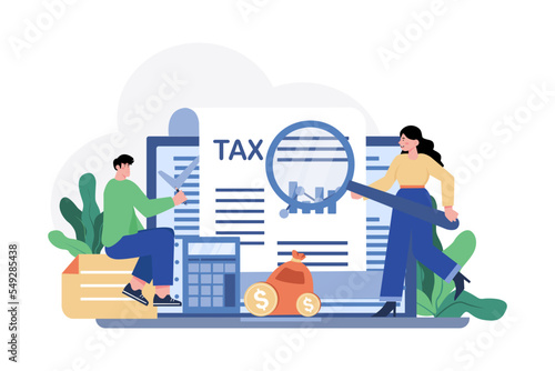 Auditor Illustration concept on white background
