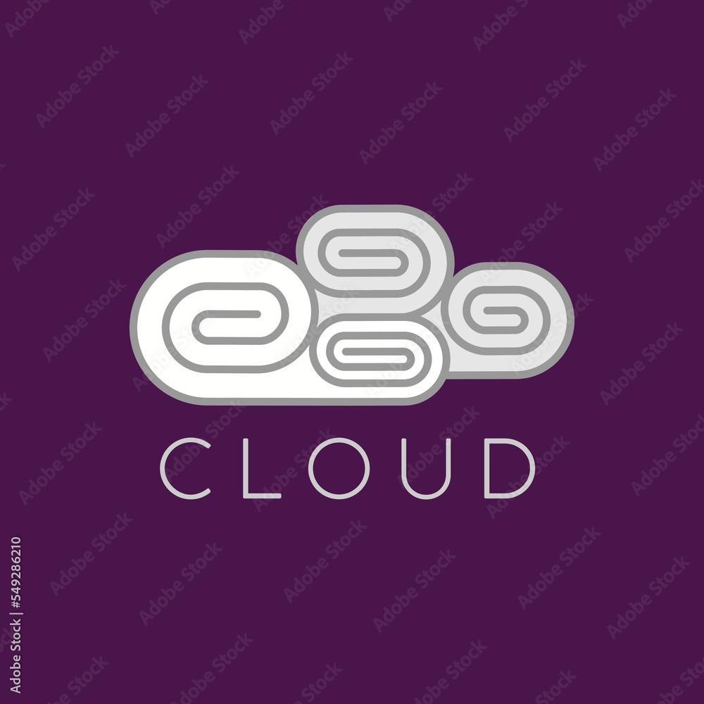 Cloud technology logo. IT and computers, internet and connectivity vector illustration. Cloud technology logo. IT and computers, internet and connectivity vector illustration.