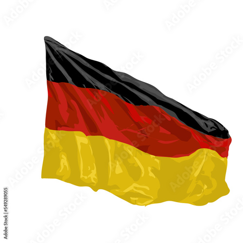 german flag in the wind