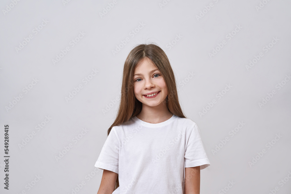 Portrait of smiling little girl looking at camera Portrait of smiling little girl looking at camera