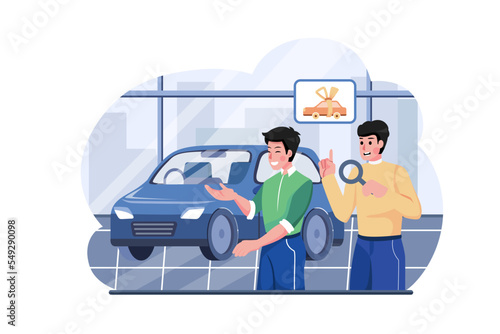 Buyer Choosing Automobile In Store