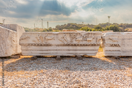 The Ancient City of Parion is located in the Biga district of Çanakkale. Historic City Ruins. photo