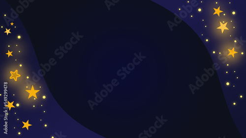 greeting card. stars on night background