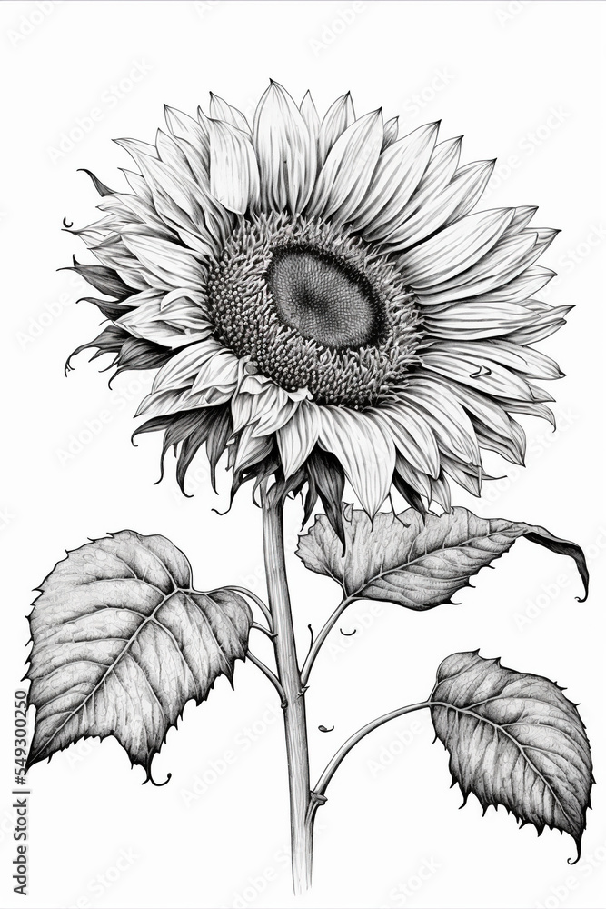 Sunflower Drawing Stock Illustration  Download Image Now  Sunflower  Illustration Line Art  iStock