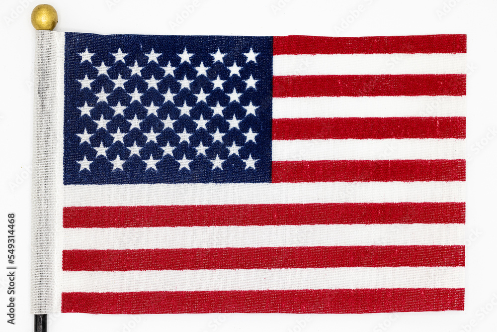 Obraz premium american flag on white