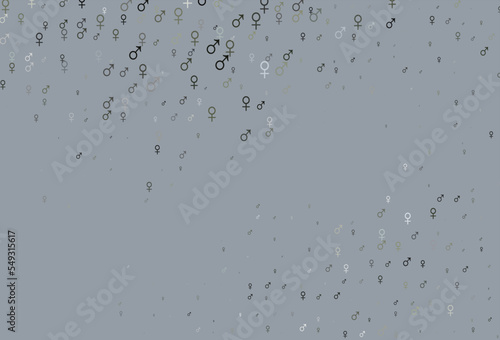 Light black vector template with man, woman symbols.