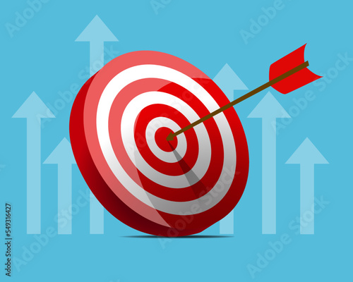 PrintTarget Business Strategy Dart Vector Image for infographic design template, marketing target, booster business template