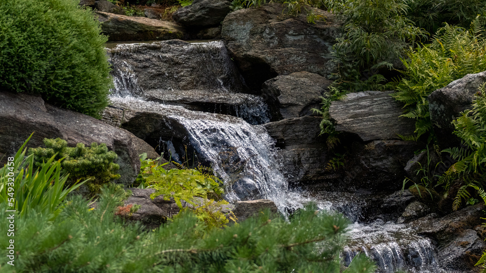 waterfall in the park waterfall in the park