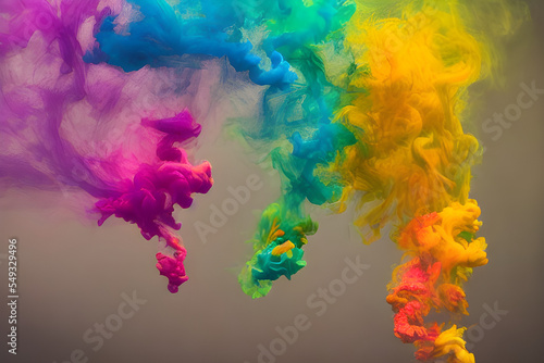 Digital Illustration Colourful Smoke 