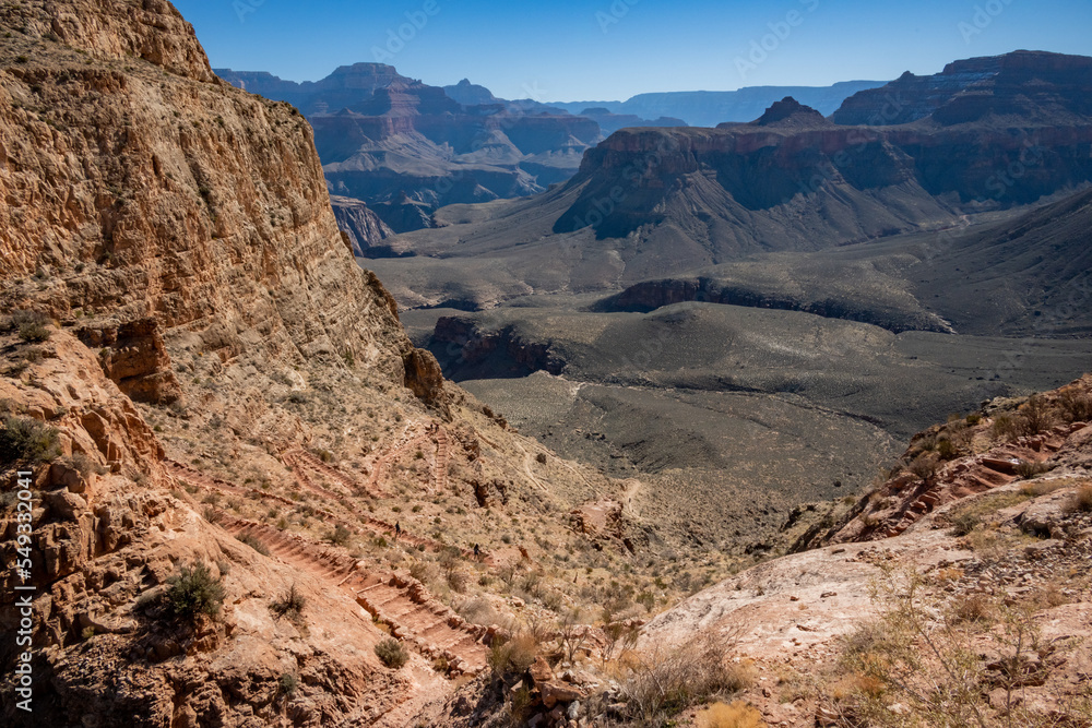 Looking Down The Switchbacks of South Kaibab Trail