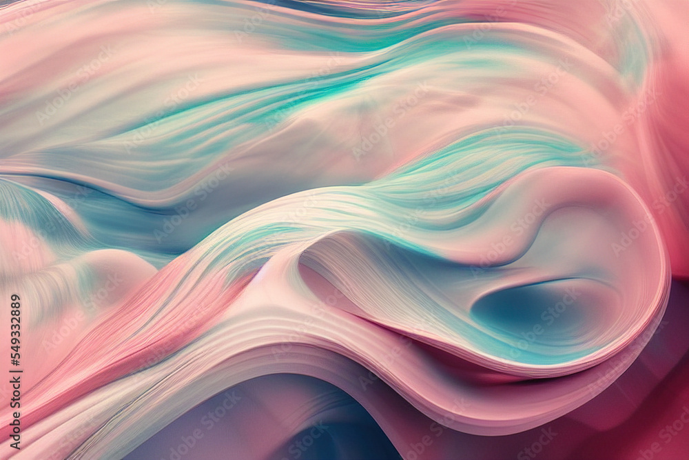 Obraz premium abstract colorful paint background. pastel colors wallpaper digital art twirling
