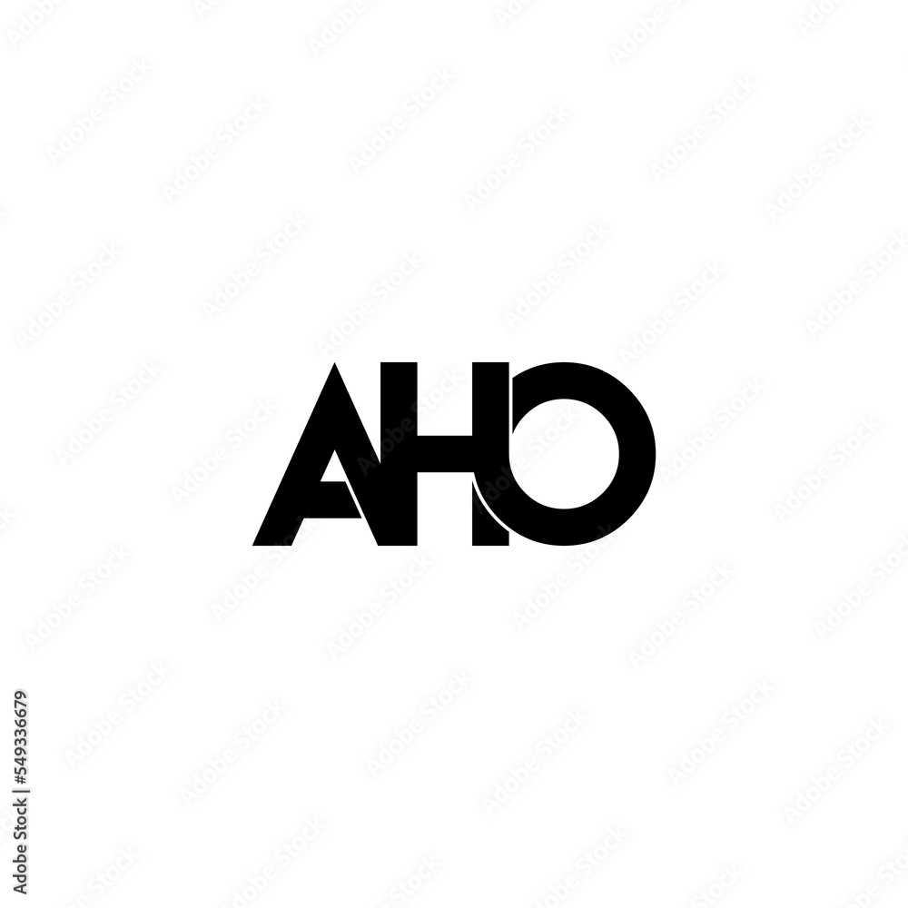 aho letter initial monogram logo design aho letter initial monogram logo design