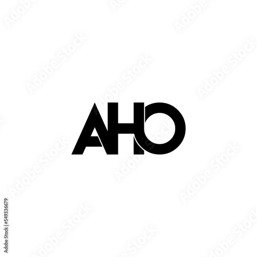 aho letter initial monogram logo design photo