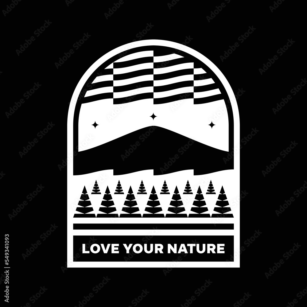 Geometric Mountain Badge Design Vector Illustration Geometric Mountain Badge Design Vector Illustration