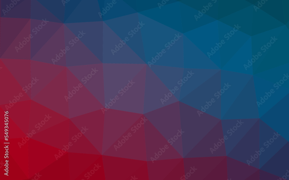Obraz premium Dark Blue, Red vector low poly texture.