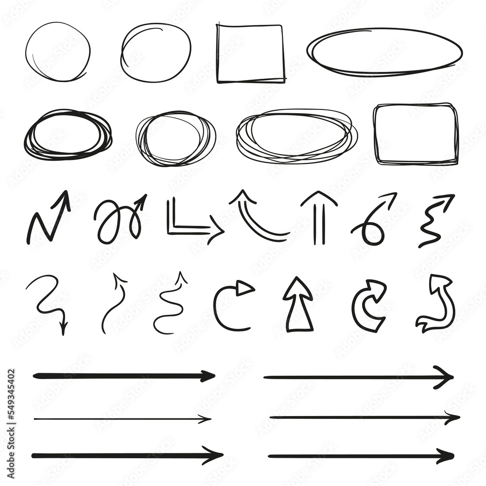 infographic-elements-on-isolation-background-hand-drawn-frames-and