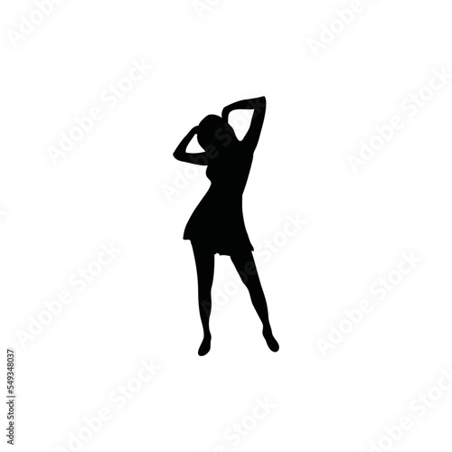 female model icon, woman model icon, woman model logo design