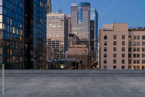 Принти на полотні Skyscrapers Cityscape Downtown, Los Angeles Skyline Buildings