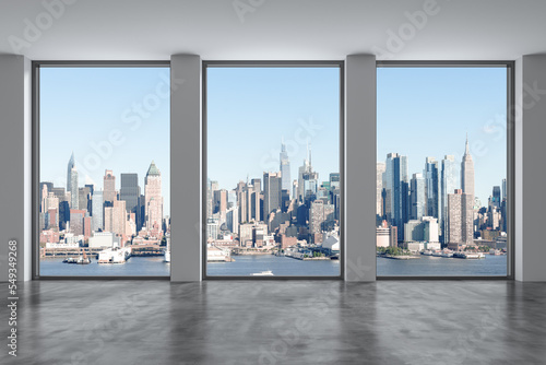 Photography Midtown New York City Manhattan Skyline Buildings from High Rise Window