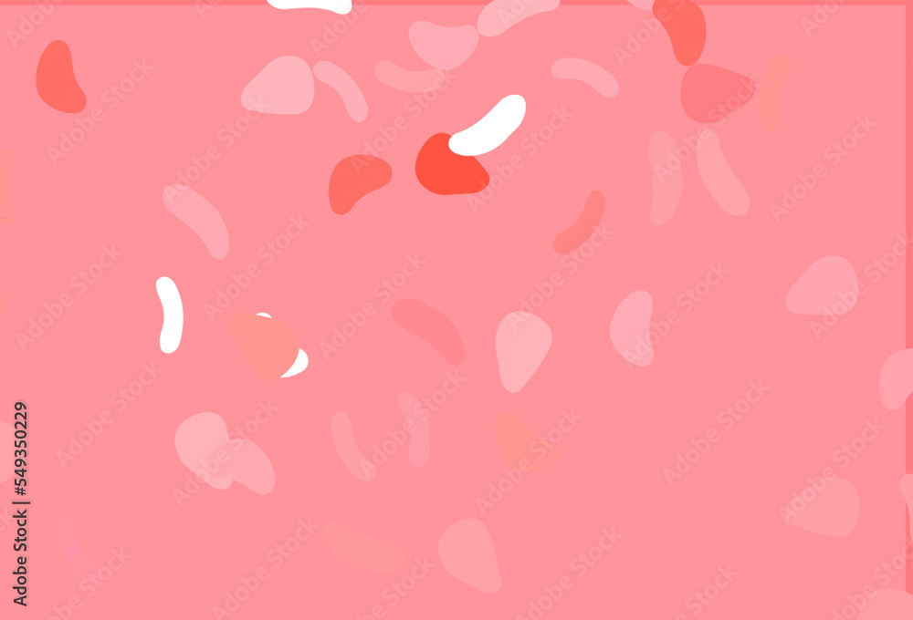 Light Red vector backdrop with abstract shapes.