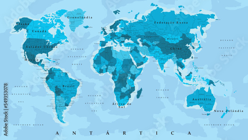 Mapa-Mundi vetorizado