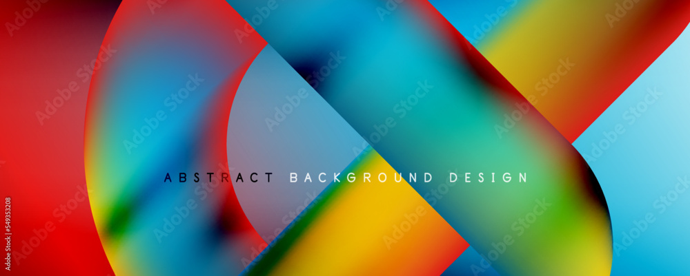 Minimal geometric abstract background. Circle and line design. Trendy techno business template for wallpaper, banner, background or landing