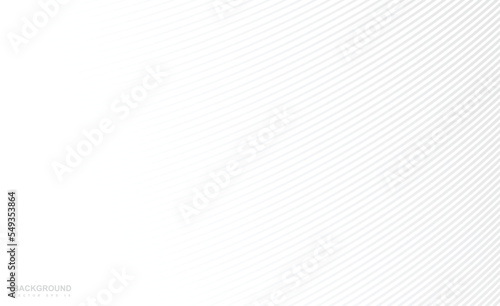 Abstract monochromatic line background. Curve wavy grey line, white backdrop design. Minimal vector illustration, diagonal strip wave. Decorative element. EPS 10.